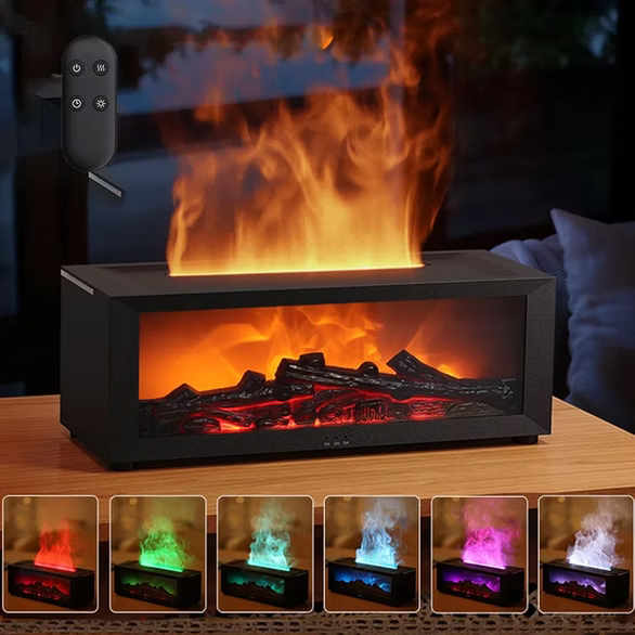 LED Kamin Aroma Difuzer sa efektom plamena